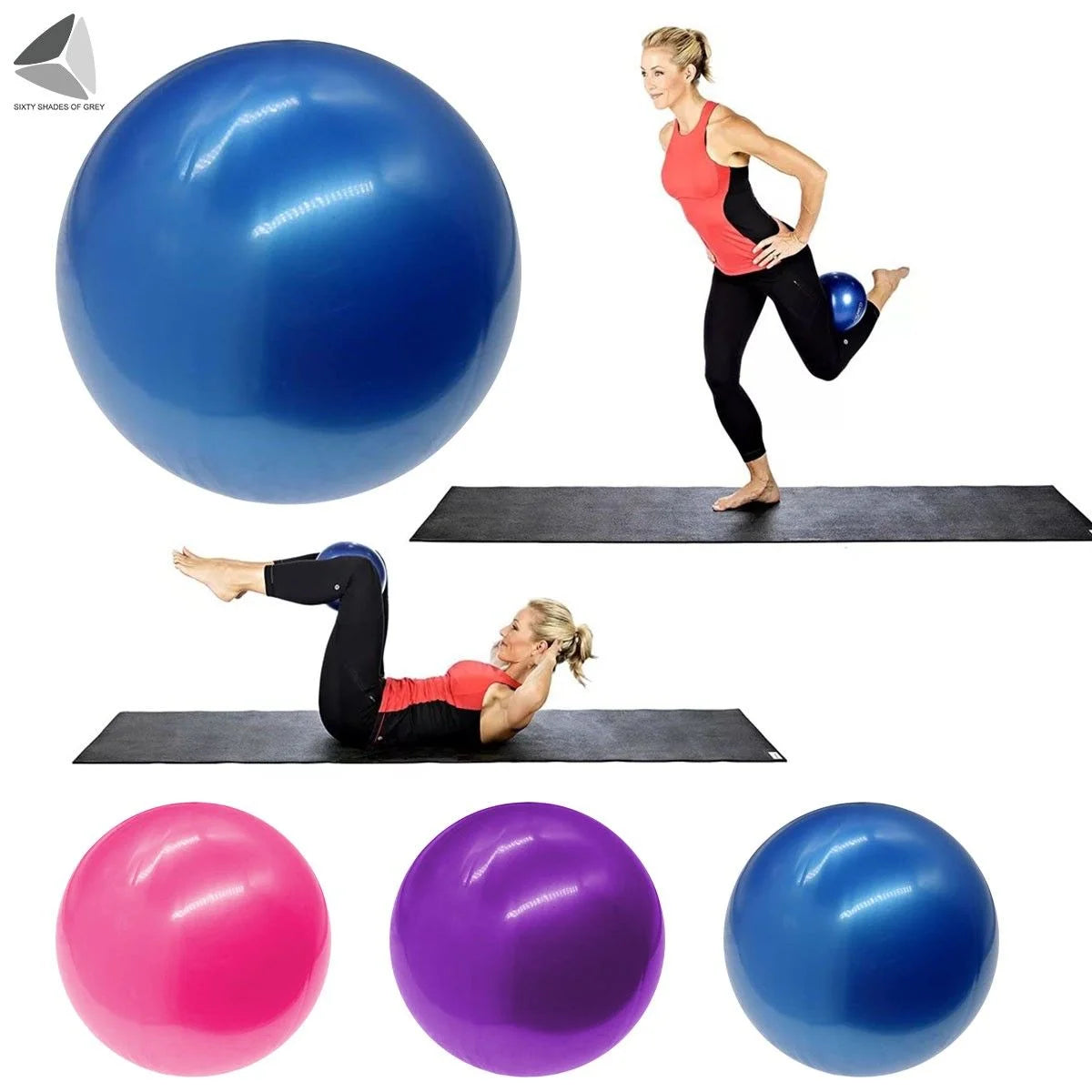 Pilates Yoga Exercise Ball Stability Ball Fitness Ball Balance Physical Therapy Ball for Home Gym