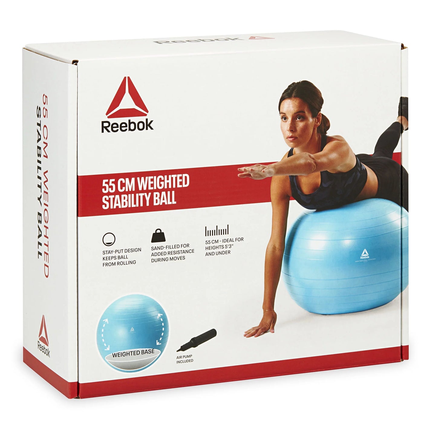 Weighted Stability Ball 55CM -75CM, Pump Included