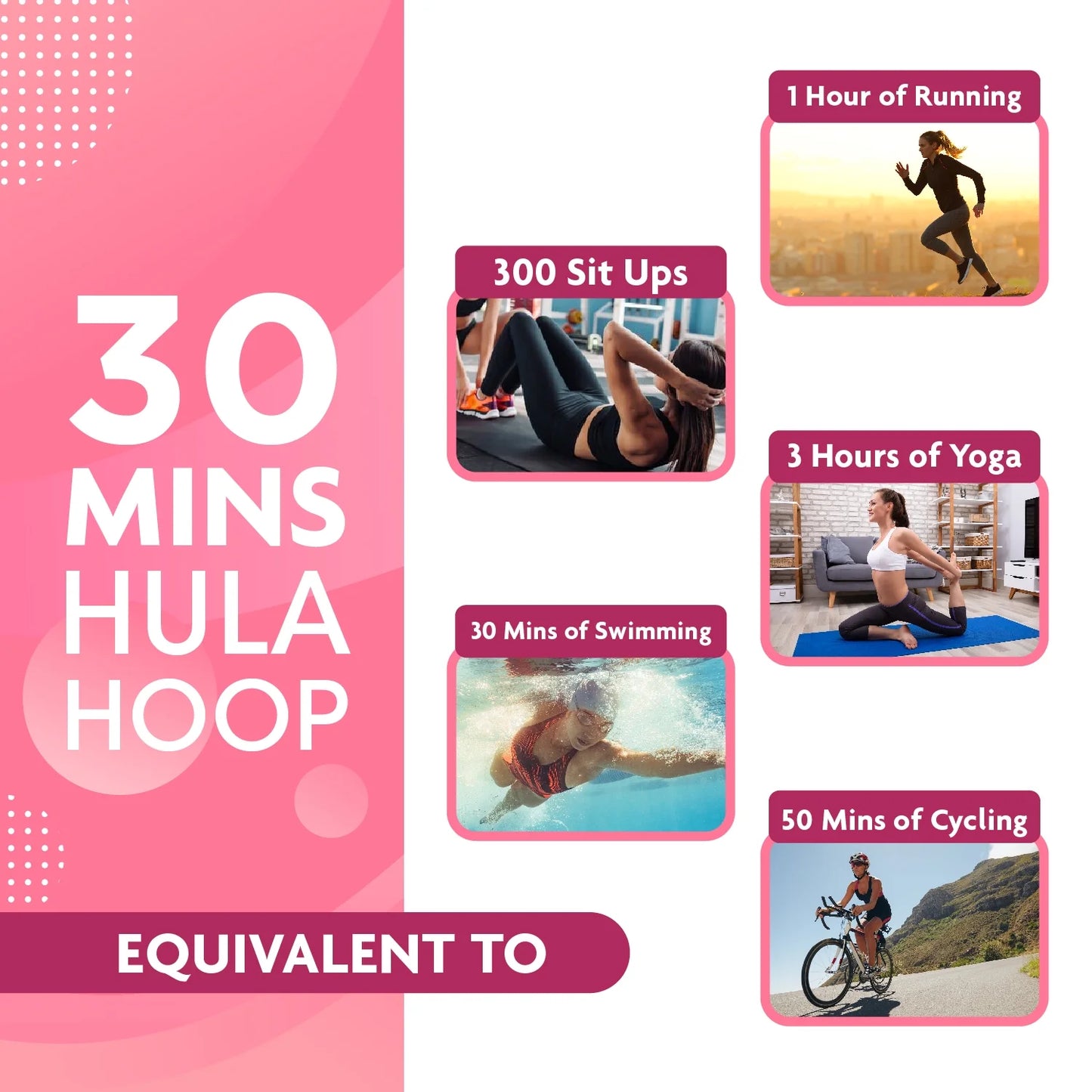 Hula Hoop Fitness Gear W/Counter - Abs Workout, Weight Loss & Burn Fat (Smart Weighted Hula Hoops, Stomach Exercises)