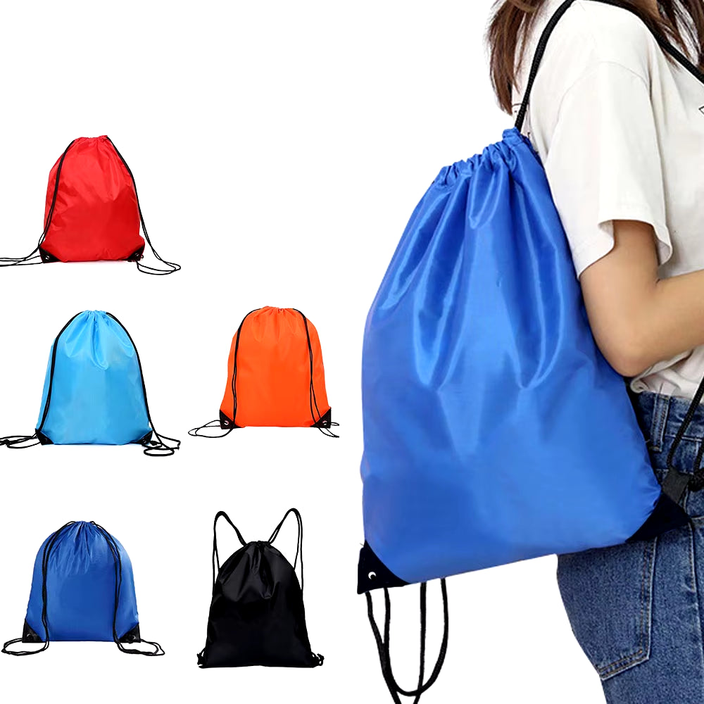 Waterproof Gym Bag Drawstring Sack Fitness Travel Outdoor Backpack DIY Daybag Shopping Bags Swimming Basketball Yoga Sports Bags