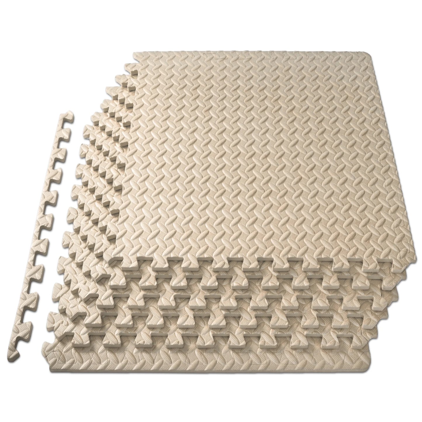 Puzzle Exercise Mat, 1/2" Thick EVA Foam Interlocking Tiles